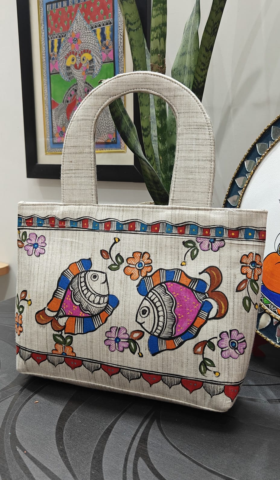 Madhubani Painting Khadi Cotton Purses