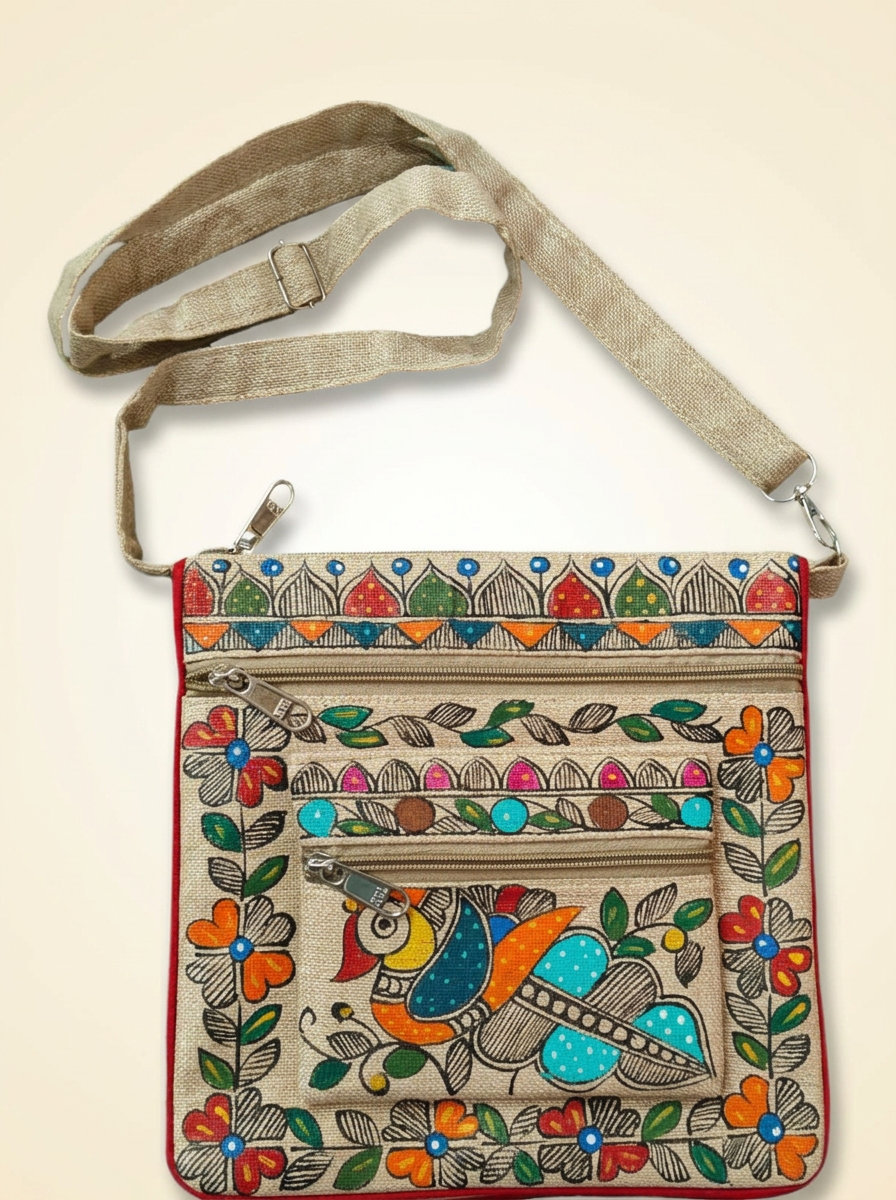 Madhubani Painting Cross Bag