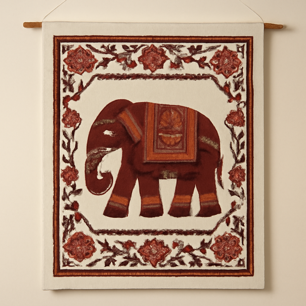 Elephant Applique Wall Hanging