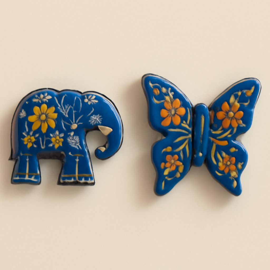Blue Pottery Fridge Magnets