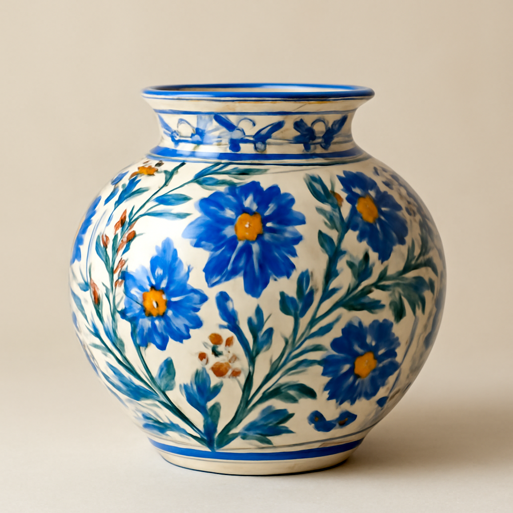 Blue Pottery Handi