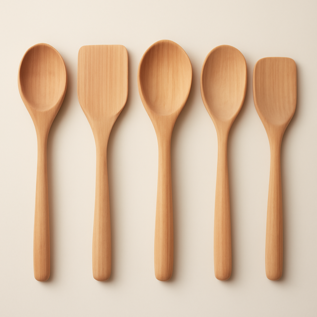 Wooden Non-Stick Spoon & Spatula Set