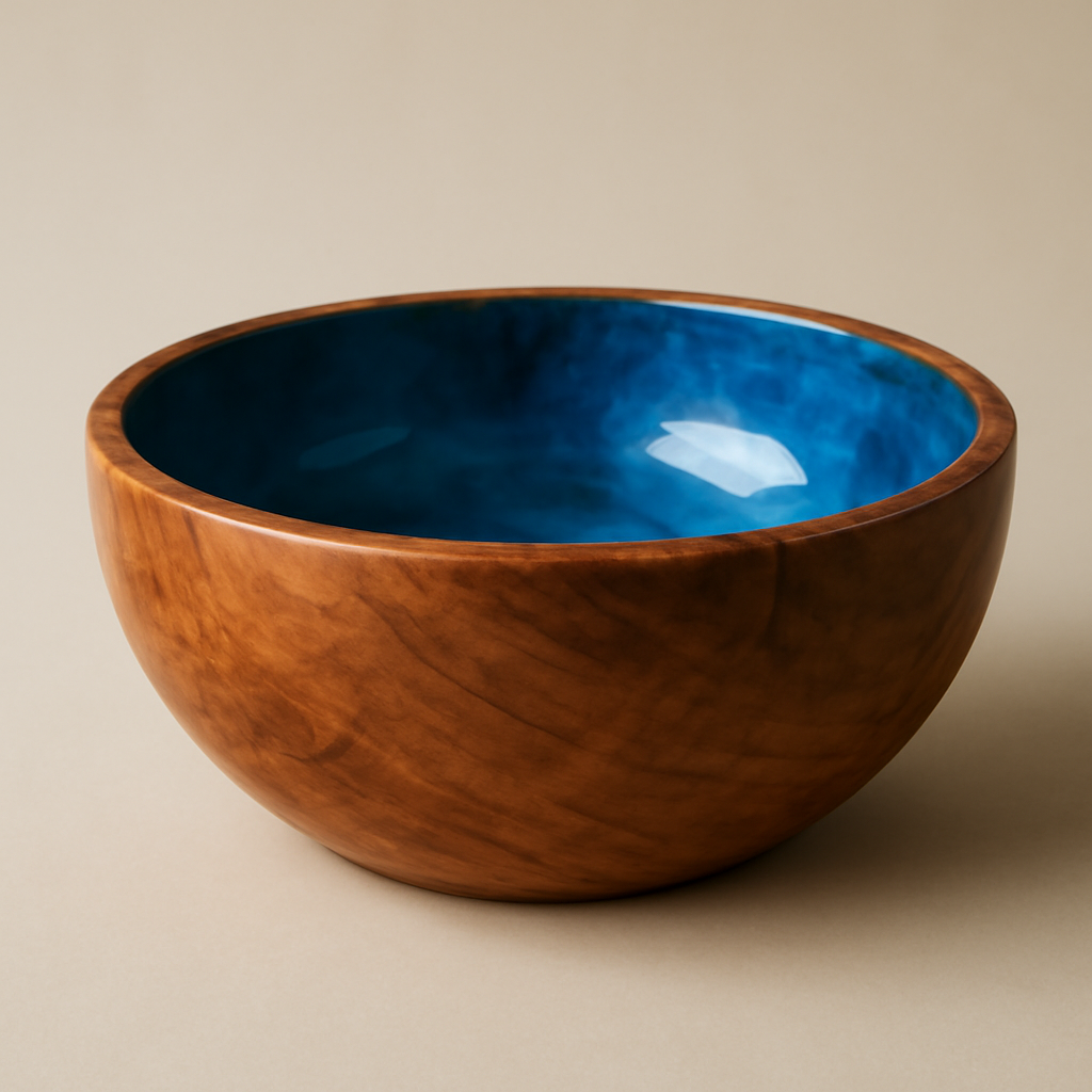 Deep Wooden Salad Bowl