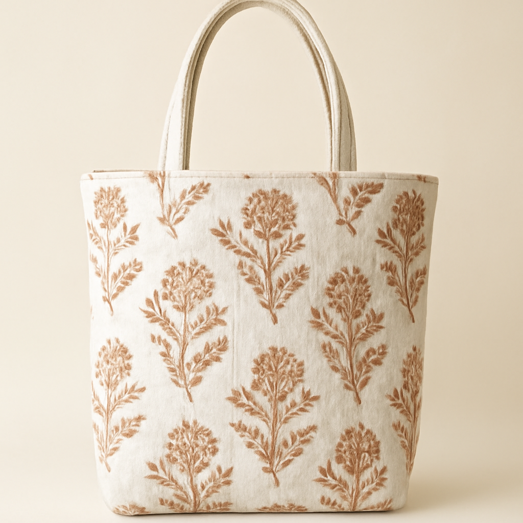 Quilted Tote Bag without Zip