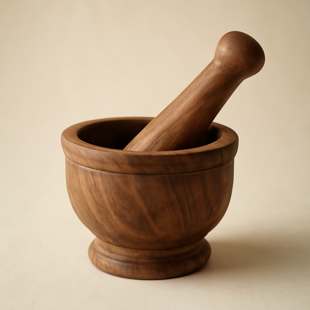 Wooden Mortar & Pestle
