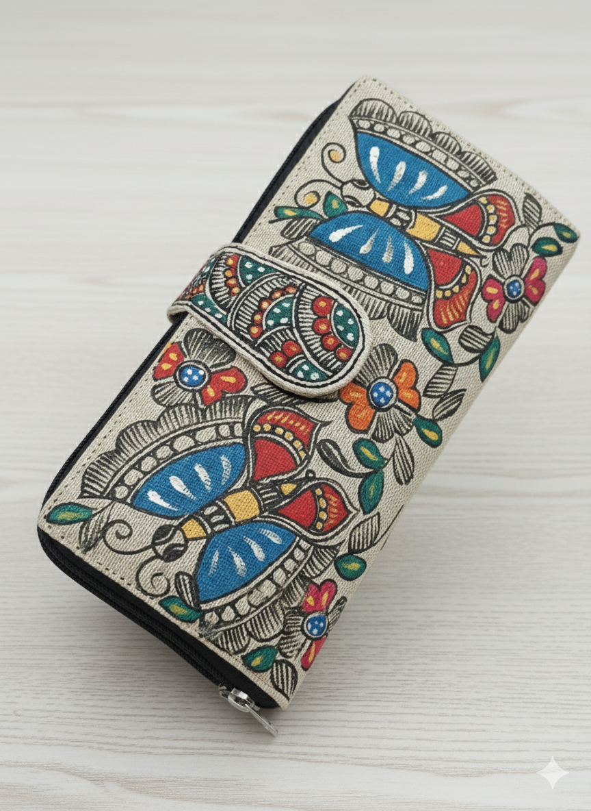 Madhubani Painting Fine Jute Clutches