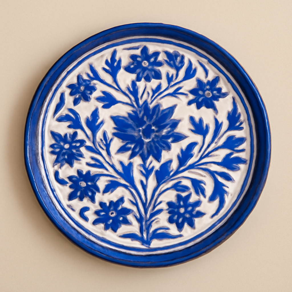 Blue Pottery Plate